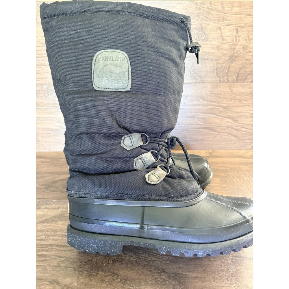 Vintage Sorel Boots Mens Size 10 Black Parkland Snow Waterproof Canada Winter
